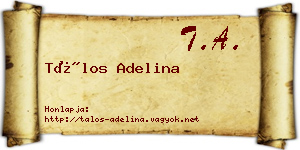 Tálos Adelina névjegykártya
